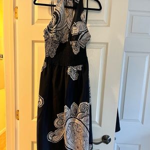 Silk halter dress size L
